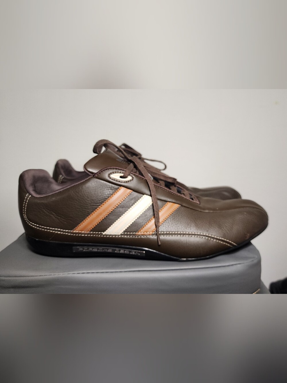 Porsche Design Adidas Brown with Tan Accents, Size 12